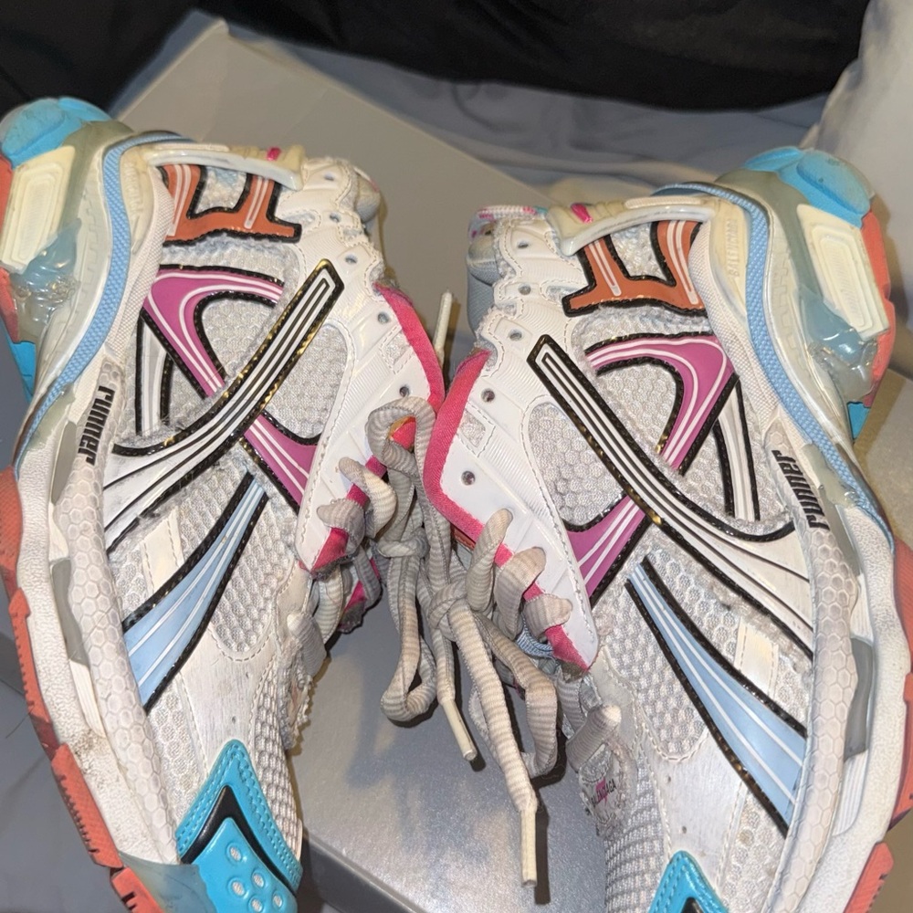 Balenciaga Multicolor Sneakers - White, Blue, Pink - Picture 2 of 7